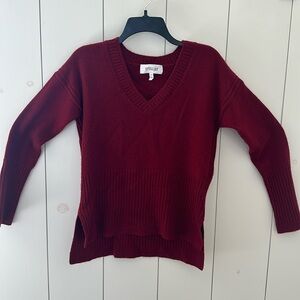 Derek Lam 10 Crosby | Vneck sweater | dark cherry red | size xs